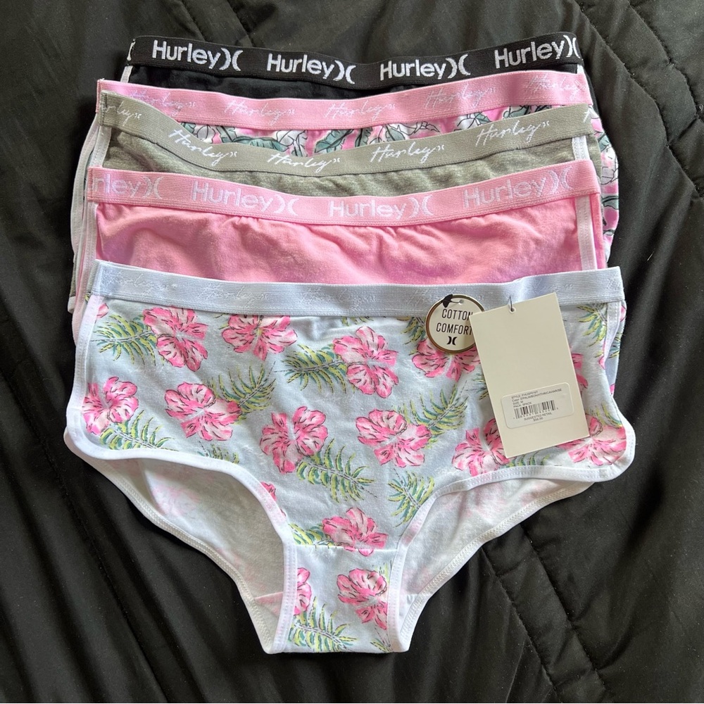 Hurley Women's Floral and Solid Panty Set